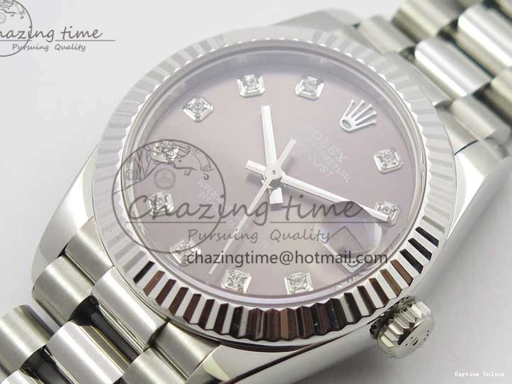 0416 Datejust 31mm 278275 SS BP Maker Best Edition Gray Crystals Markers Dial on SS President Bracelet SunProtective 3090